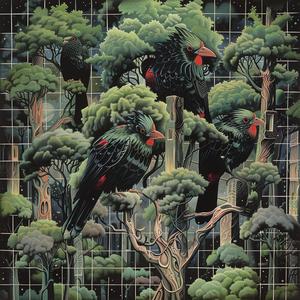 birds  forest  nature  painting  chromolithography  scenic  artistic  flora  colorful  tranquil 1047584