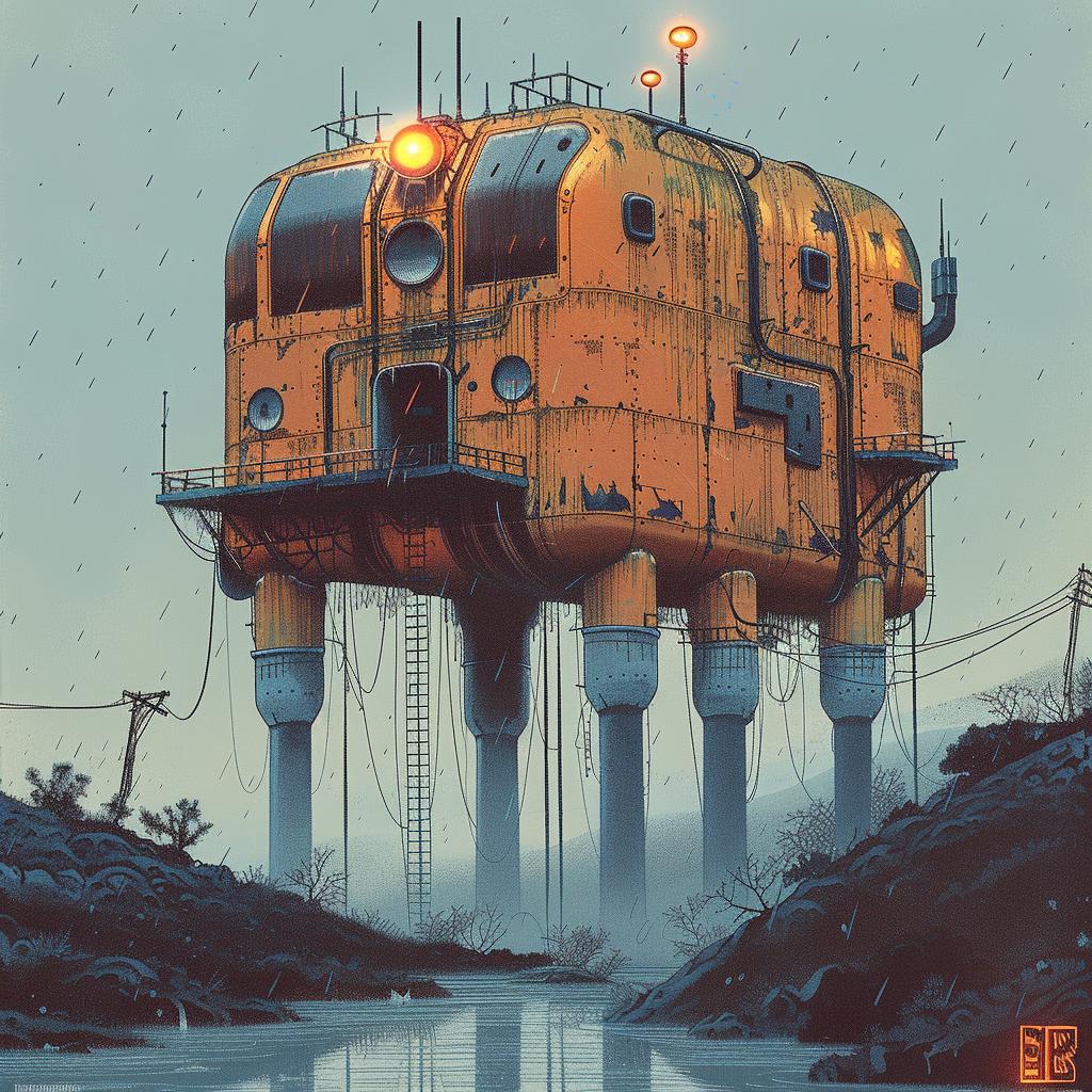 building  tower  large  simon  stalenhag  painting  urban  landscape  art  structure 1015333