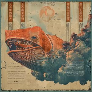 whale  clouds  poster  art  leviathan  chromolithography  fantasy  graphic  japanese  illustration 1040216