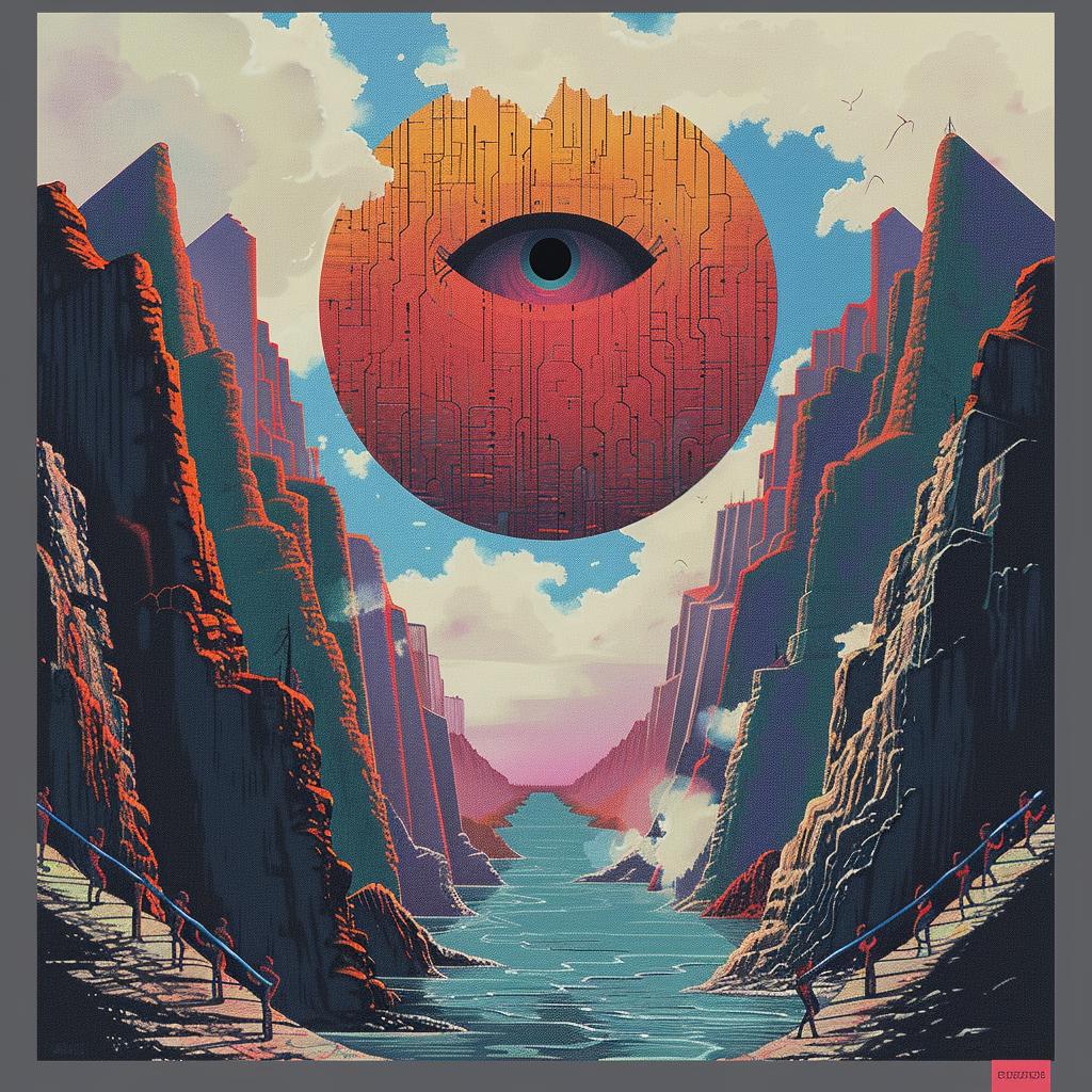 surreal  album  cover  introspective  naturalistic  spiritual  occult  technicolor  eye  neon 973942