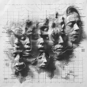 illustration  graph  waves  map  faces  black  white  grainy  art  abstract 1039132