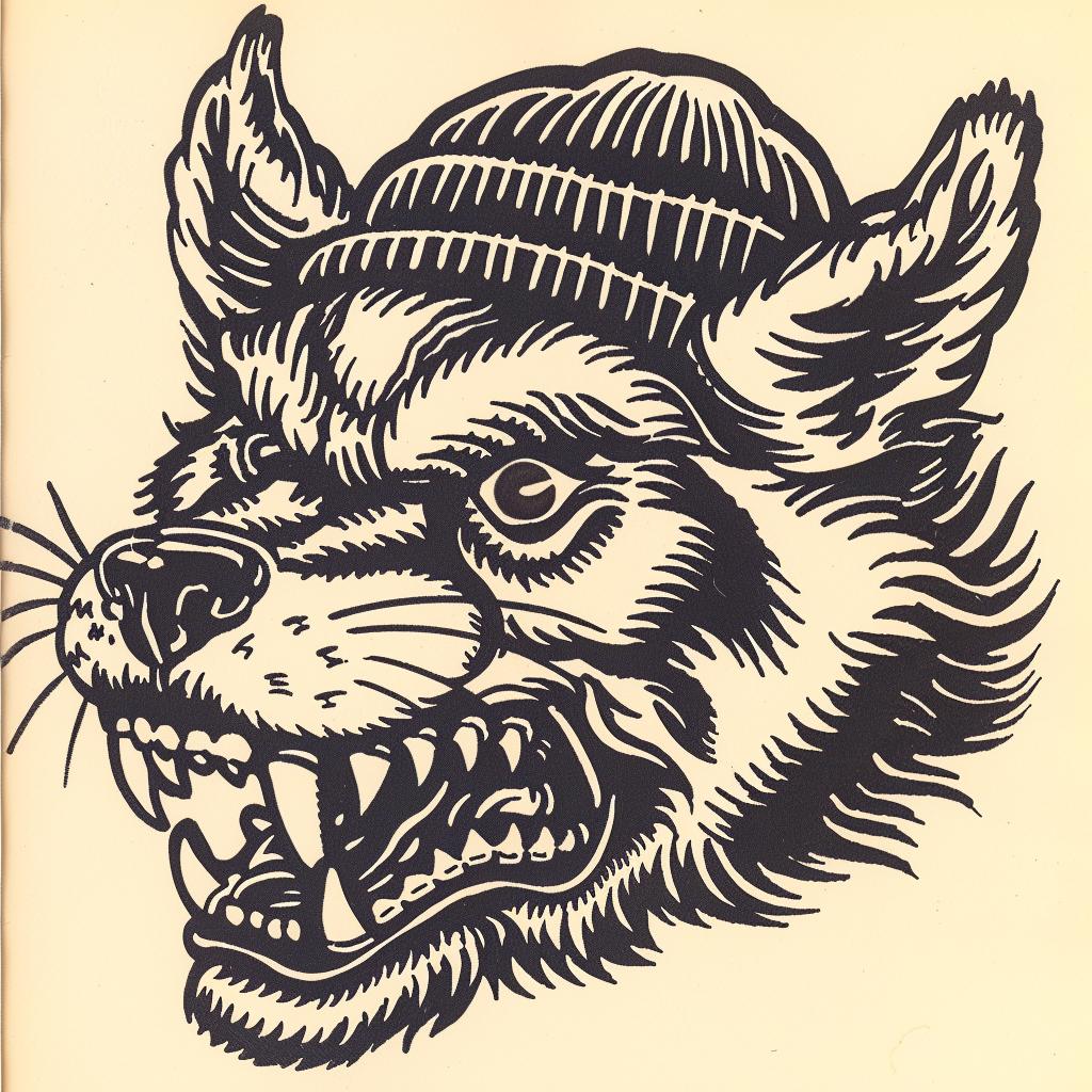 drawing  wolf  hat  streetwise  aggressive  character  animal  minimal  urban  illustration 959506
