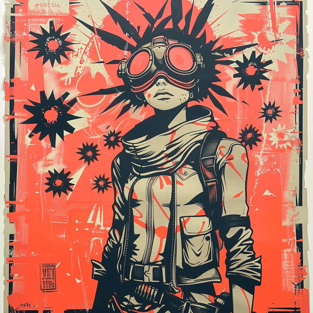 woman  goggles  gun  painting  illustration  art  style  bold  action  graphic 944635