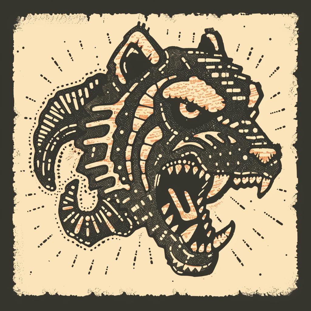 symmetrical  saber-tooth  tiger  mythology  mystical  badge  design  nychos  spiritual  occult 932857