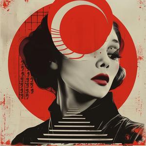 غلاف ألبوم سريالي لوجه امرأة، رسم ريسوغراف رمزي، عمل فني واقعي للغاية، صورة شخصية 1077720