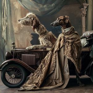 art  deco  automobile  superheroine  photography  dog  humor  detailed  contemporary  portrait 1071736