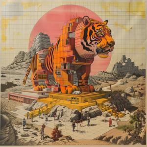 tiger  building  art  architectural  futuristic  urban  detailed  whimsical  vintage  imagination 1037144