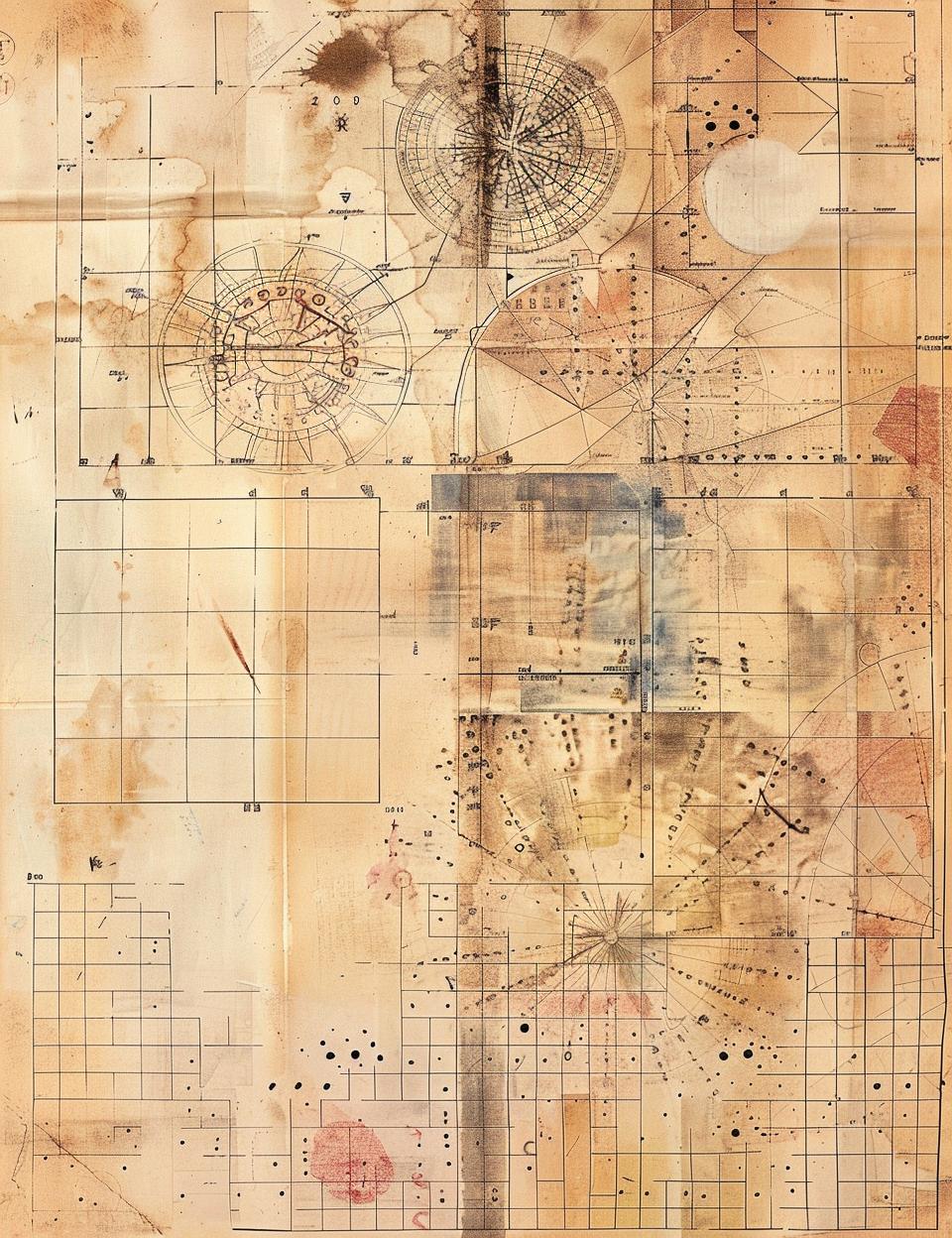 shapes  lines  map  drawing  vintage  stained  faded  medieval  illuminati  marginalia 961819