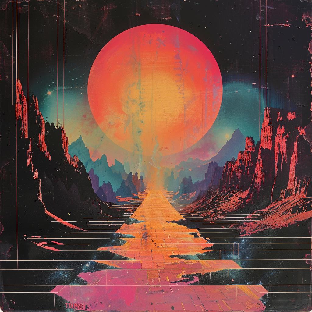 album  80s  synthwave  trippy  geometric  star  sun  cover  music  art 960790