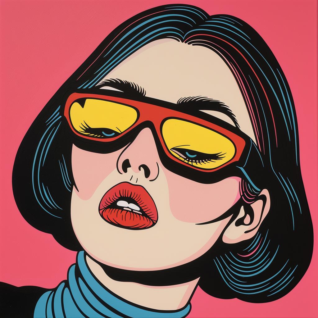 pop  art  painting  woman  sunglasses  colorful  expression  bold  stylized  modern 1022275
