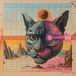 cat  robot  head  deathmetal  painting  imaginative  art  graphic  surrealism  fantasy 1037075