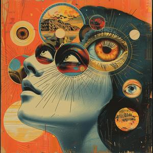 surreal  female  colorful  eyes  vivid  symbolist  emotive  playful  abstract  portrait 1079242