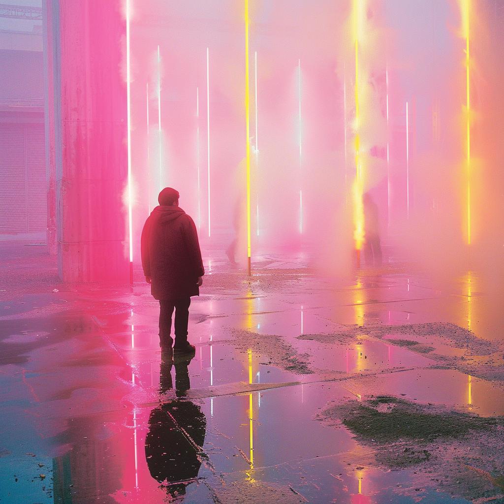 surreal  album  cover  neon  light  man  colorful  show  artwork  creative 976797