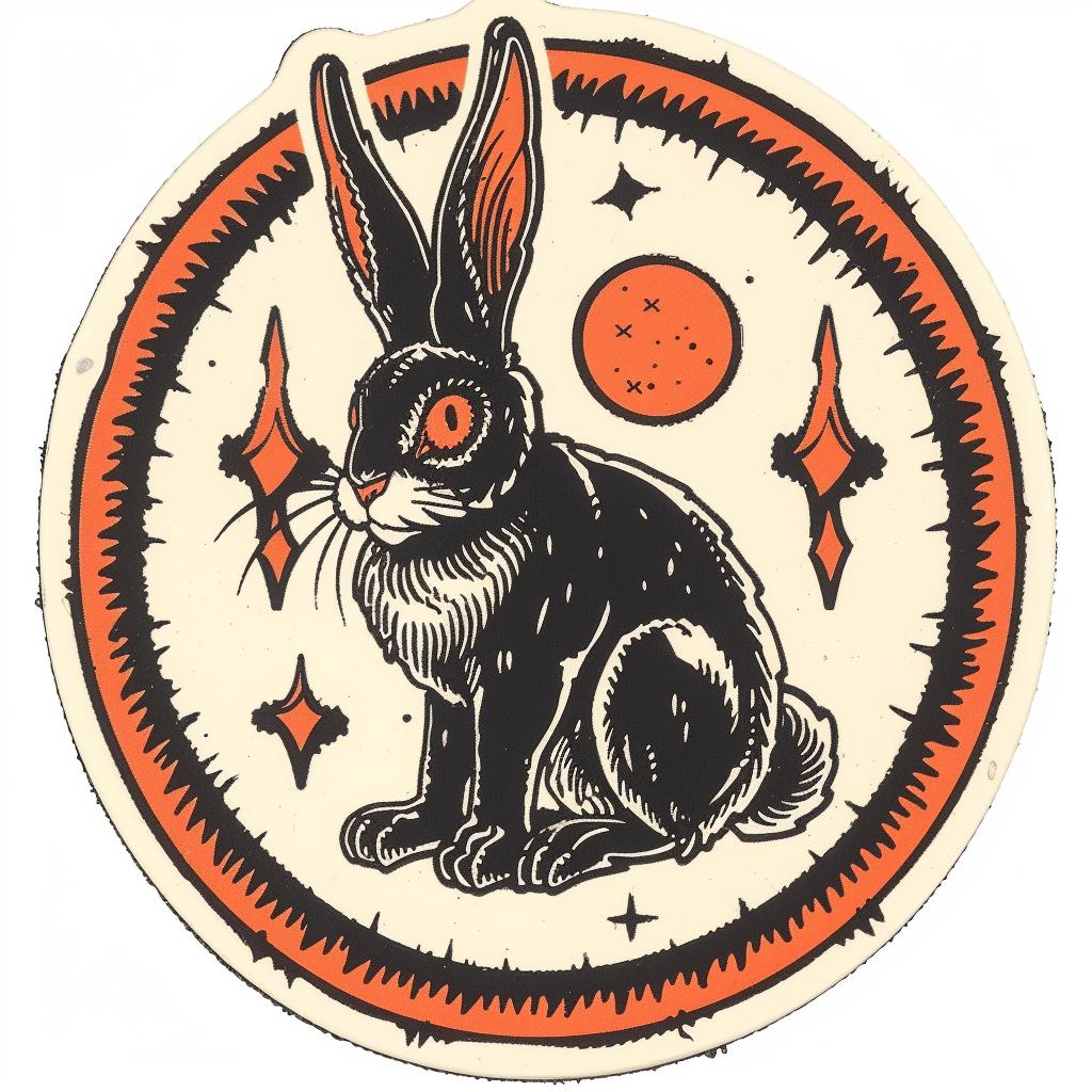 rabbit  symbol  badge  black  circle  design  mystical  provocative  spiritual  dark 932999