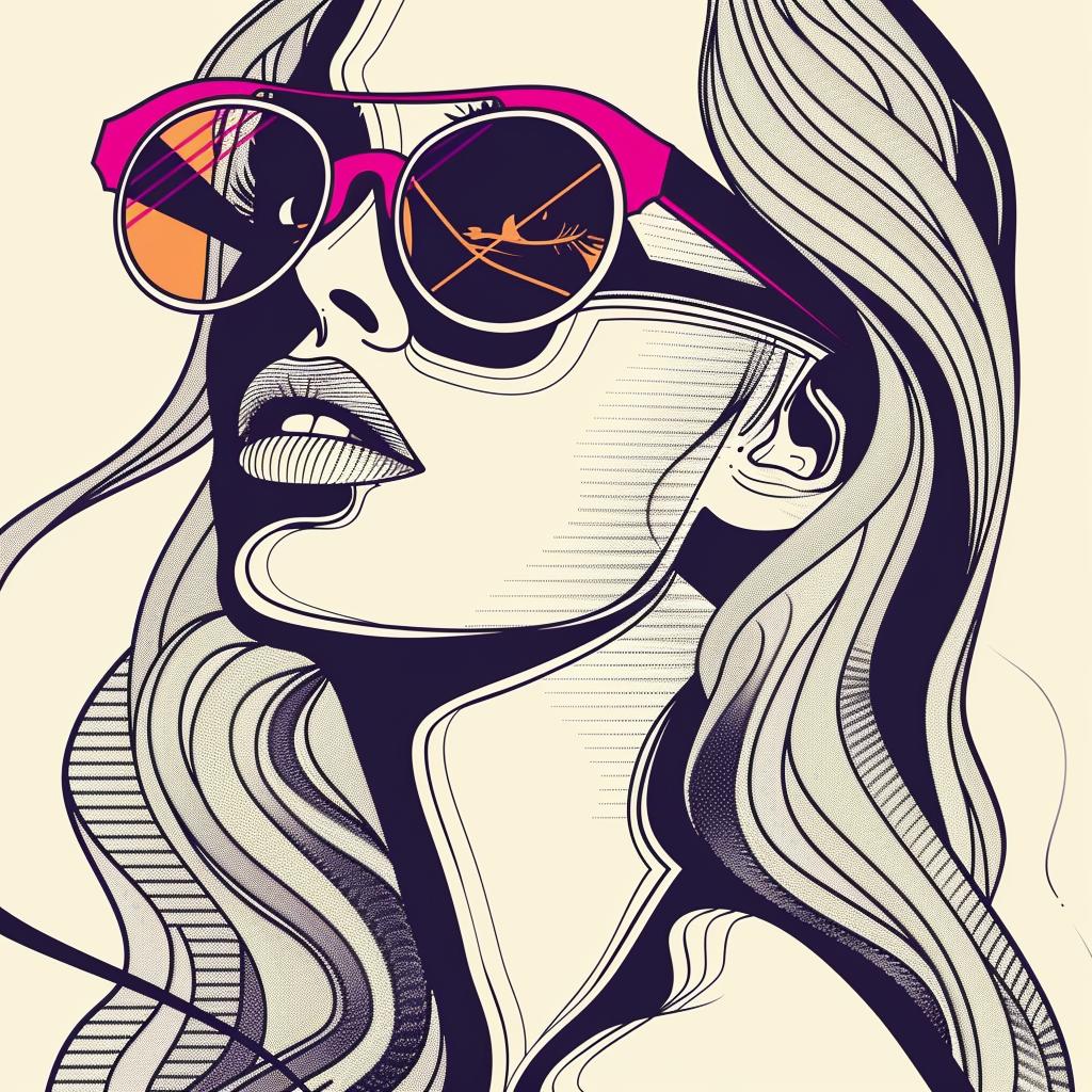 Pop  Art  woman  blonde  sunglasses  long hair  white  background  colorful  portrait 937118