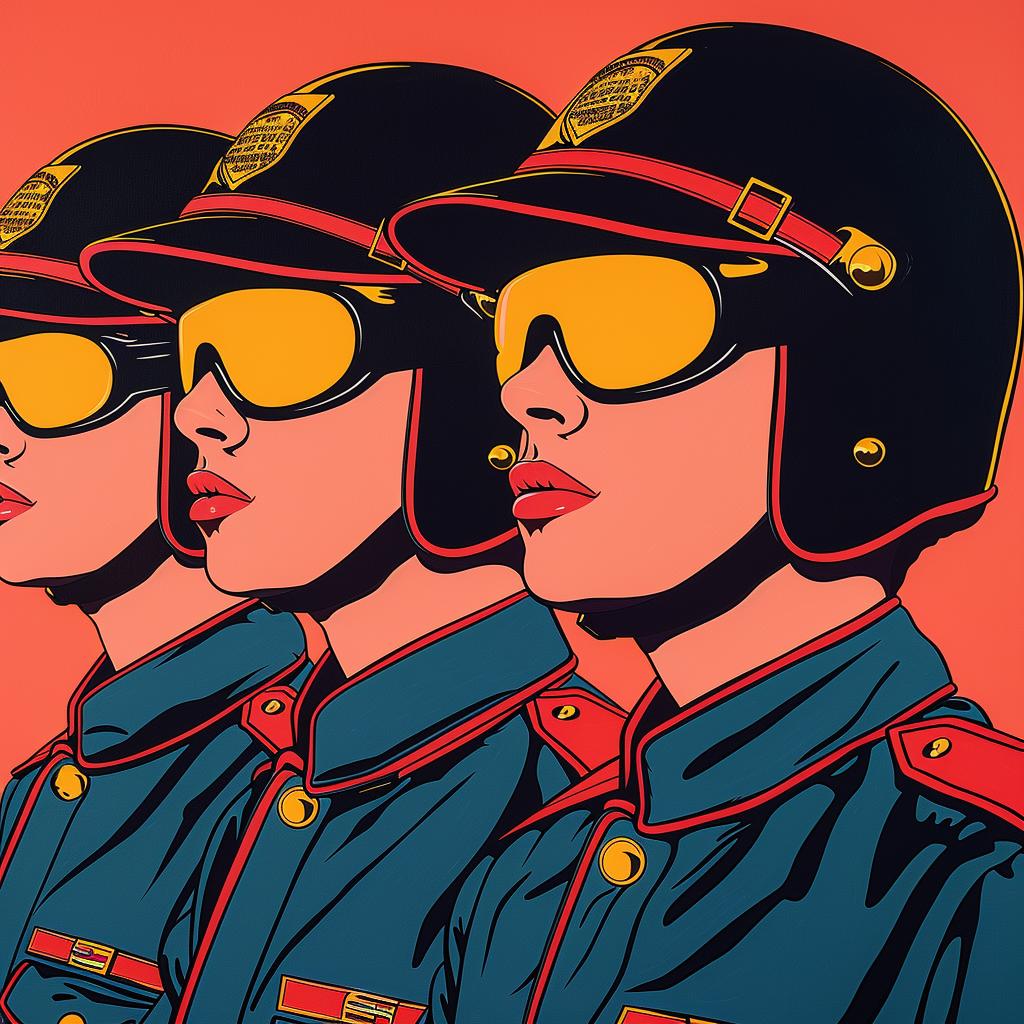 police  riot  gear  surreal  lighting  glow  women  helmets  sunglasses  force 962901