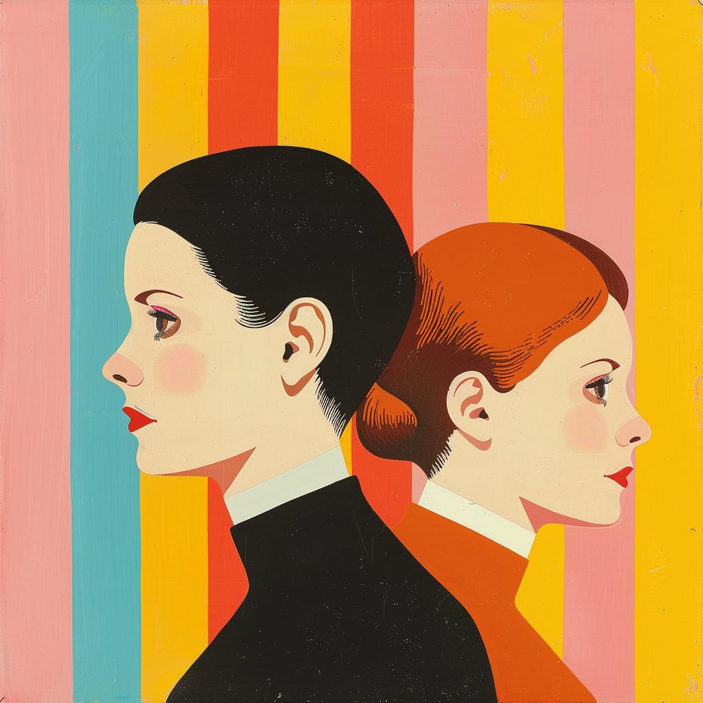 POP  ART  DECO  album  cover  women  different  colors  vibrant  illustration 977567
