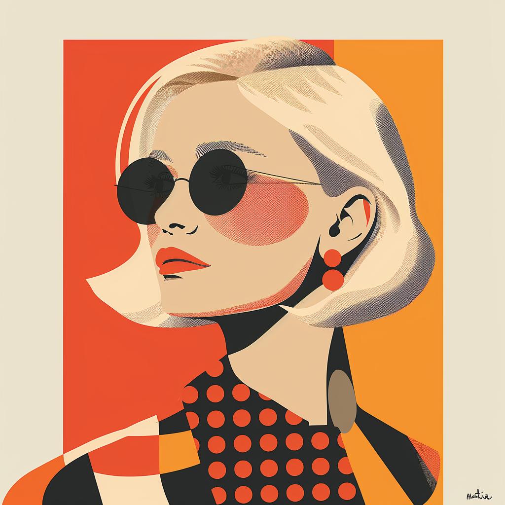 abstract  portrait  woman  minimalist  geometric  elegance  modern  colorful  chic  fashion 929526