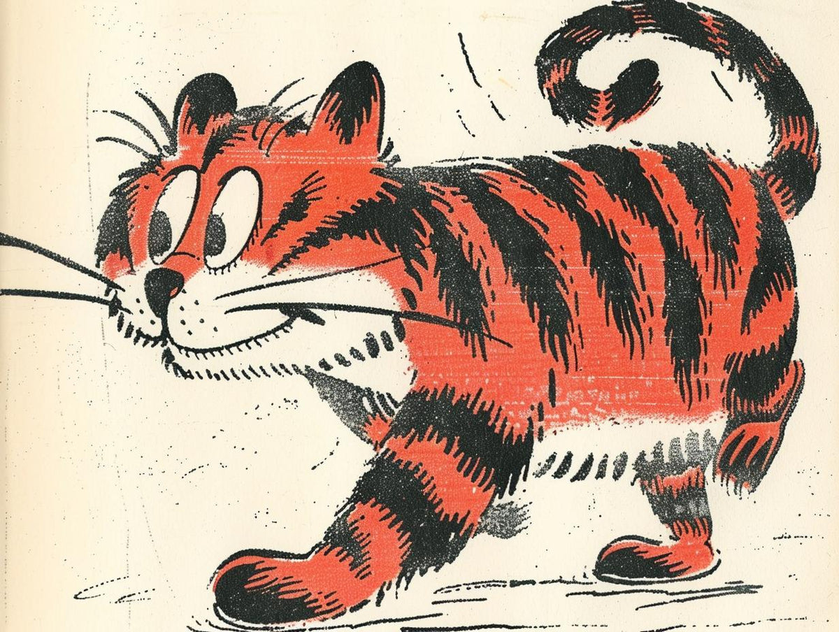 tiger  tattoo  cartoon  Sailor Jerry  1950s  vintage  comic  illustration  animal  art 919639