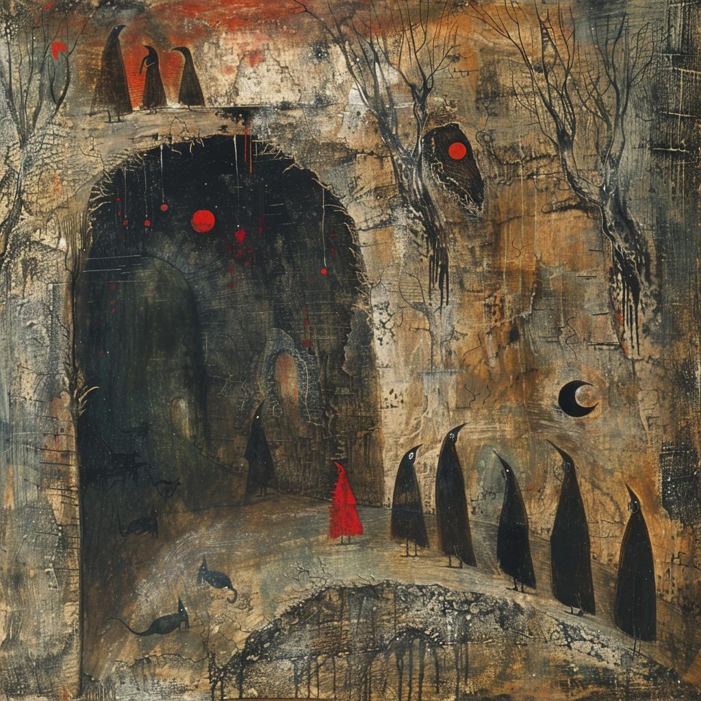horror  occult  dark  tunnel  people  walking  art  mystical  concept  impression 1021648