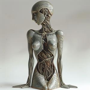 sculpture  woman  wires  art  figurative  modern  cybernetic  abstract  conceptual  metal 1038615