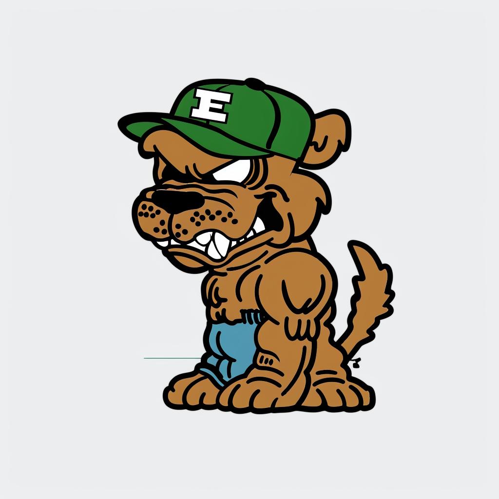 lion  aggressive  streetwise  cartoon  minimal  brown  green  cap  bat  urban 958903