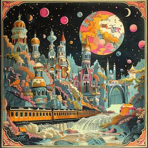 city  moon  stars  chromolithography  night  artwork  landscape  painting  scenic  detailed 1058107