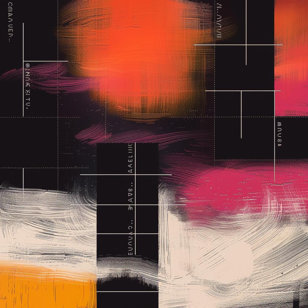 black  orange  pink  painting  abstract  bold  colorful  artistic  surface  visual 939789
