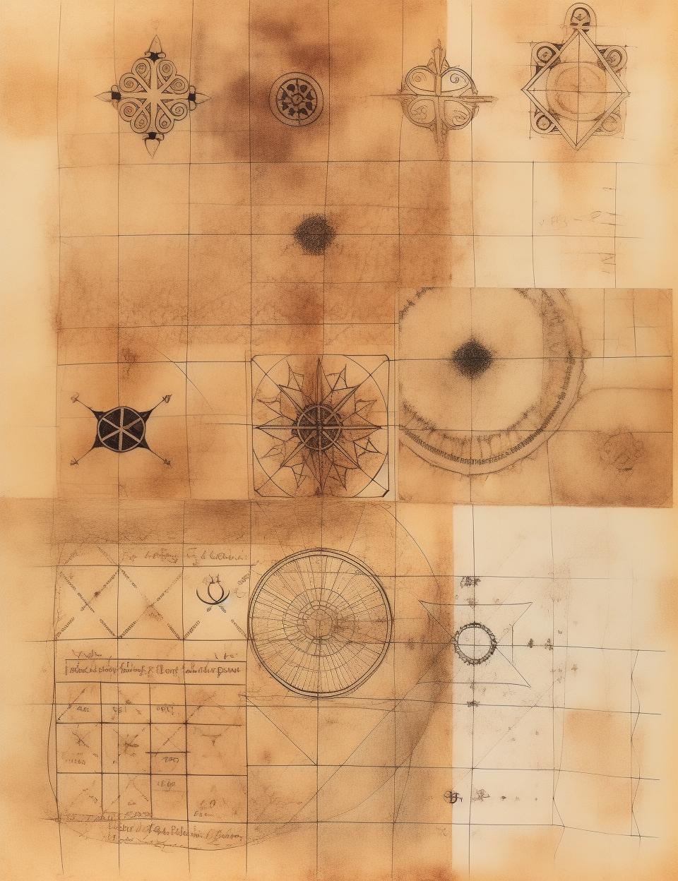 ورق دفتر الأستاذ القديم، مُلوَّن، مُرقَّع، باهت، تصميم من العصور الوسطى، رسم متنوع 961950
