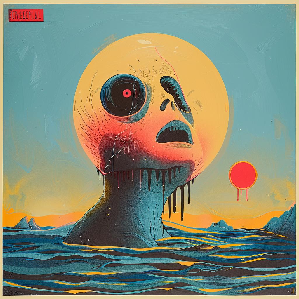 surreal  album  cover  creative  Joan  Cornella  stylized  art  poster  design 1018345