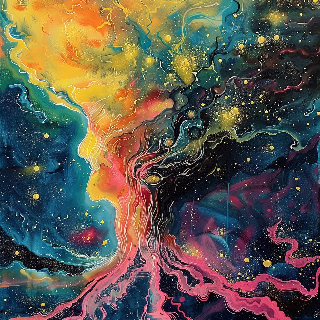 tree  colorful  sky  stars  painting  landscape  vibrant  impressionistic  nature  chromoluminosity 950700