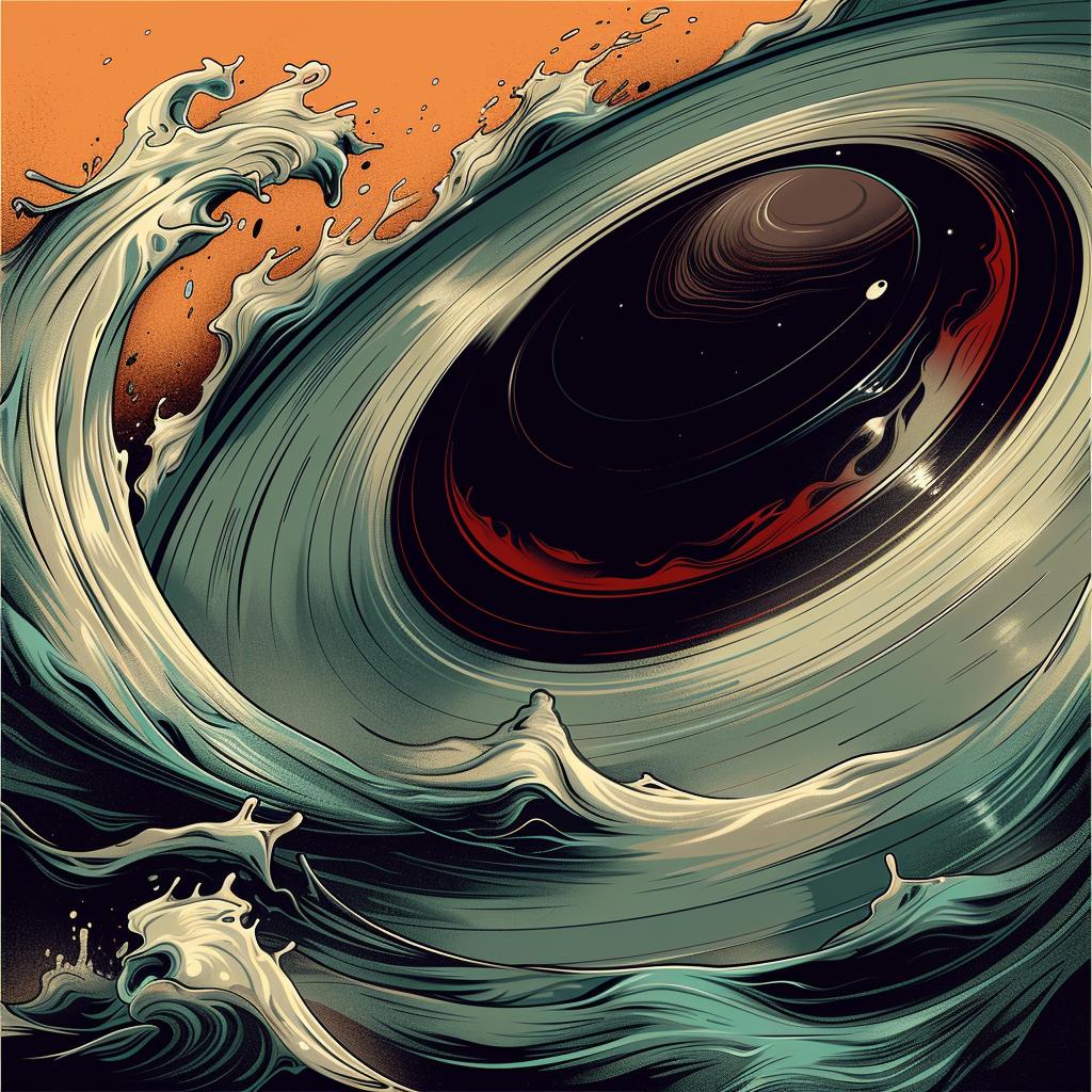 album  flowerpunk  teal  orange  galaxy  pulsar  wave  cover  illustration  art 941718