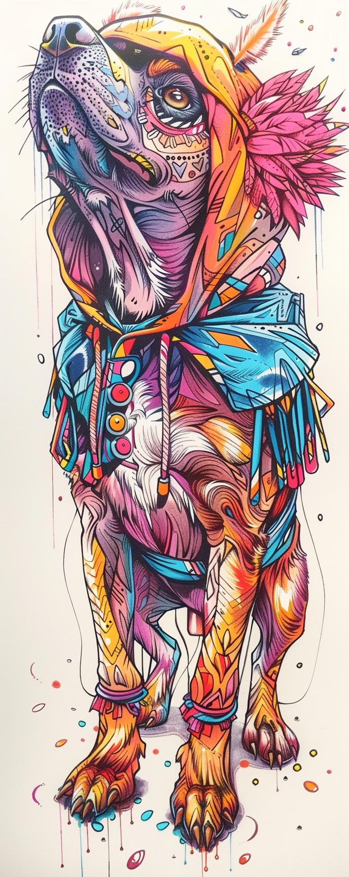 dog  colorful  clothing  hoodie  Kachina  Doll  Grim  Reaper  mythical  creature 940767