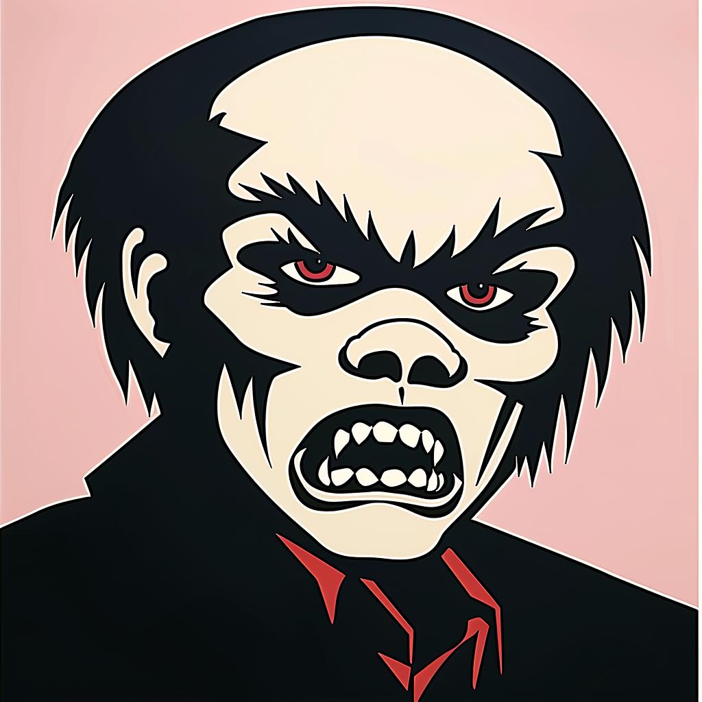 man  red  eyes  black  suit  painting  portrait  expression  art  emotional 962354