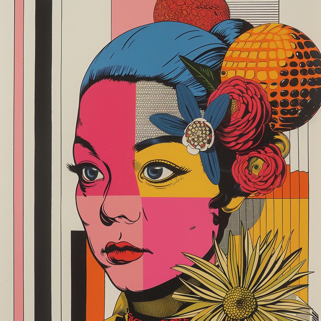 creative  surreal  album  flowerpunk  painting  woman  flowers  colorful  artistic  expression 1020828
