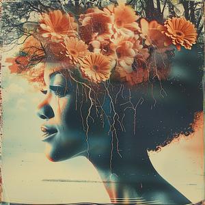 woman  flowers  hair  tree  background  chromolithography  nature  portrait  colorful  elegant 1060706