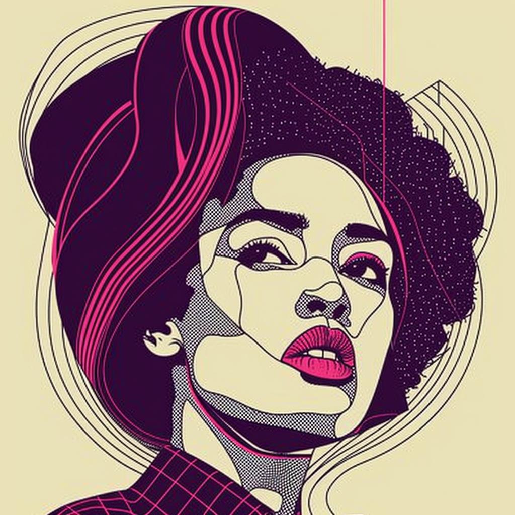 pop  art  portrait  model  afro  hat  background  female  style  graphic 937826