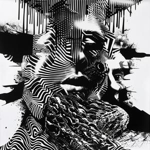 ملصق فني أسود وأبيض، رسم امرأة ثعبان، صورة توضيحية، رسومات 1071037