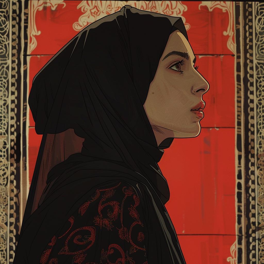 woman  hijab  distance  portrait  cultural  depth  emotion  art  reflective  mood 954878