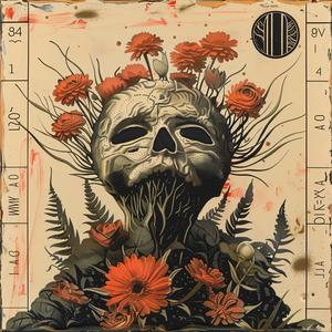 skull  flowers  encaustic  art  Emek  Beksinski  Cahun  dark  symbolic  contemporary 1055117