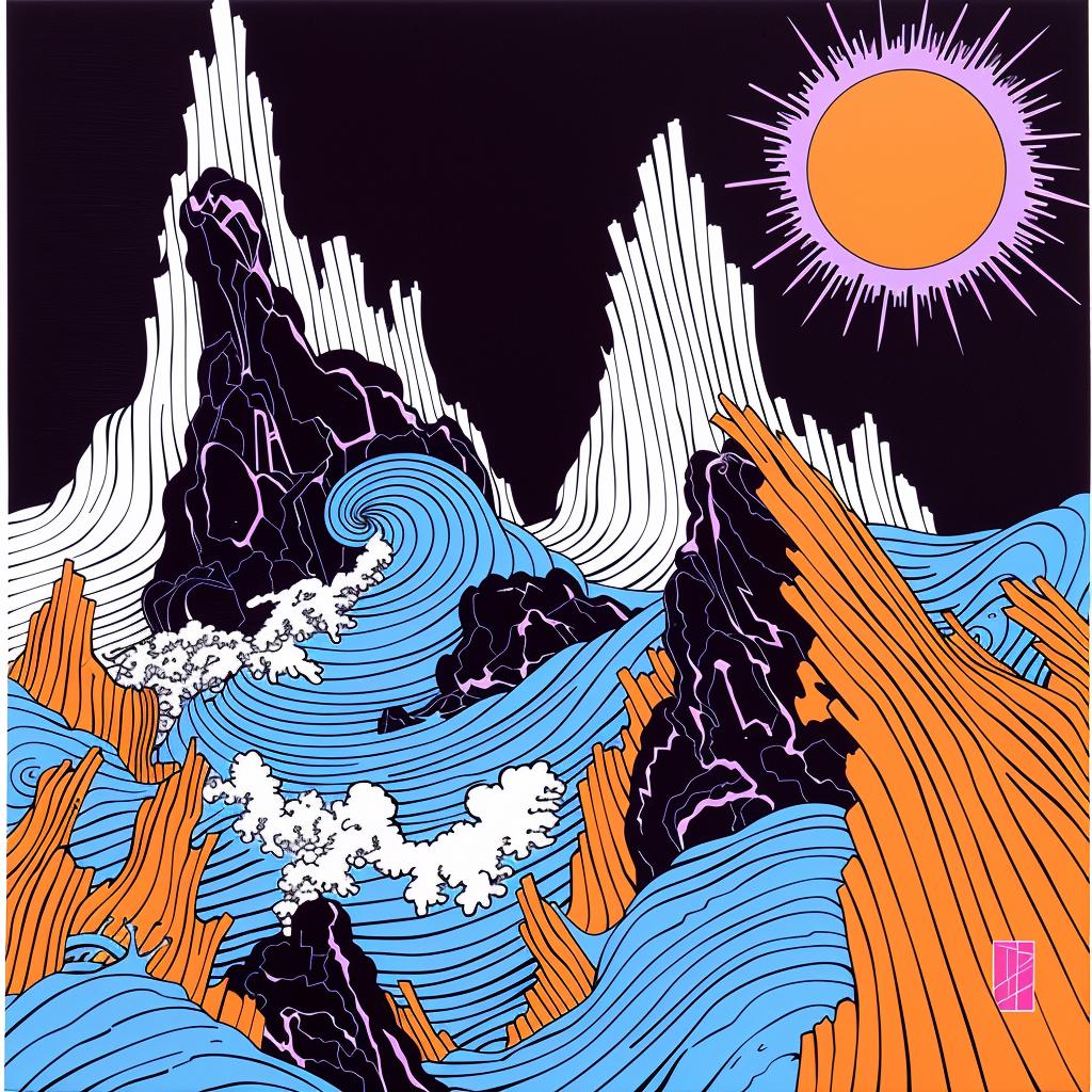 pulsar  landscape  album  art  x-rays  fine  black  mountains  waves  detailed 1021355