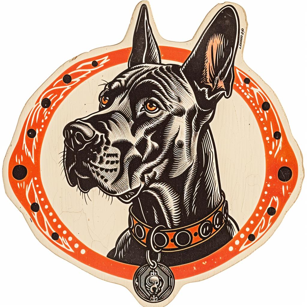 great  dane  dog  sticker  white  background  animal  pet  design  cute 942875