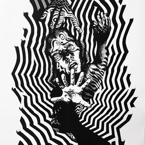 monochrome  drawing  black  white  negative  space  pattern  telekinesis  illustration  abstract 1071248