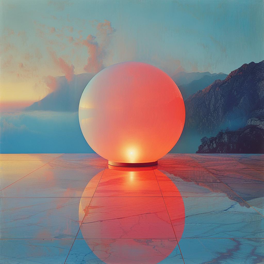 lighting  blue  orange  photo  ball  red  mountain  surreal  natural  colors 1031479