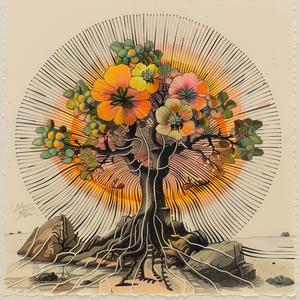 drawing  tree  flowers  colorful  art  nature  illustration  Polish  craft  poster 1037207