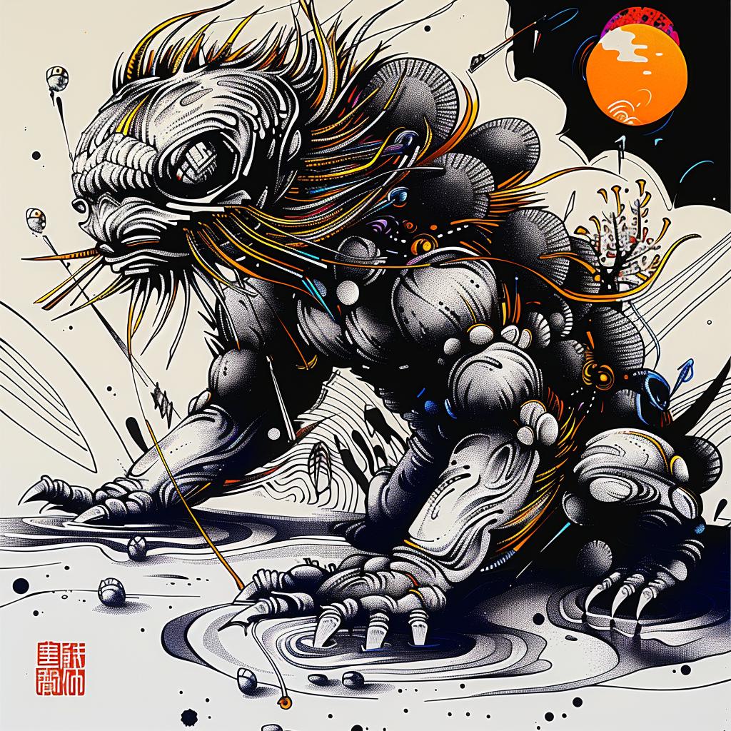 monster  large  painting  head  body  fantasy  horror  creature  kaiju  surreal 948452