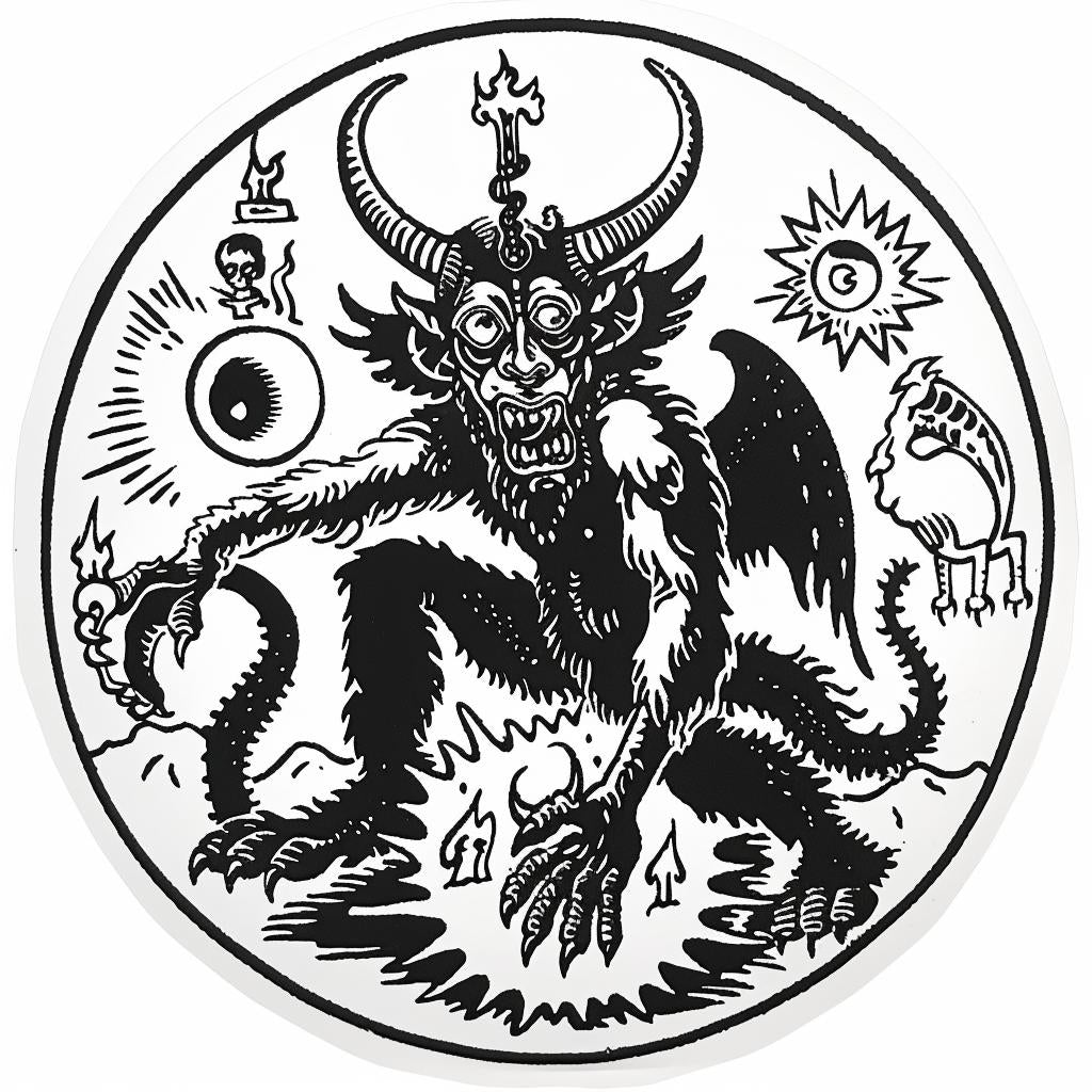 devil  sticker  provocative  parttimer  art  occult  naturalistic  spiritual  dark  introspective 935787
