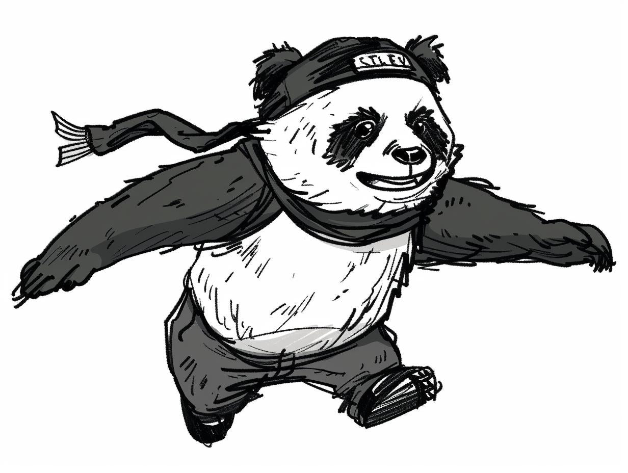 panda  tattoo  Sailor Jerry  1950s  vintage  comic  illustration  cartoon  bear  scarf 919351