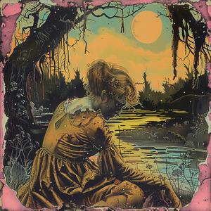 woman  river  painting  sitting  nature  tranquil  landscape  water  art  scenic 1055669