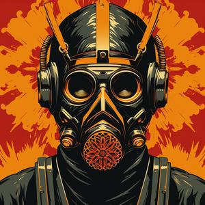 hazmat  worker  mask  Francesco  symmetrical  design  elements  badge  flowers  minimal 1078828